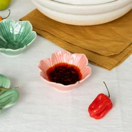 Ceramic flower bowl 9cm - Pink
