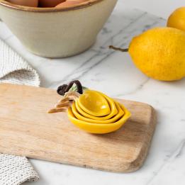 Ceramic measuring spoons (set of 4) - Lemons