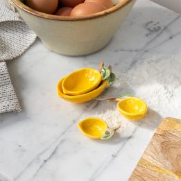 Ceramic measuring spoons (set of 4) - Lemons