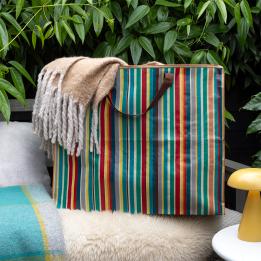 Jumbo storage bag - Retro 70s stripes