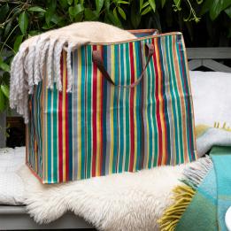 Jumbo storage bag - Retro 70s stripes