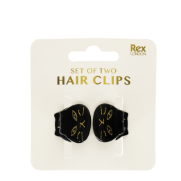 Mini hair claw clips (set of 2) - Black cats