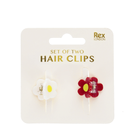 Mini hair claw clips (set of 2) - Flowers