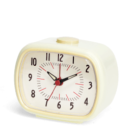 Retro alarm clock - Ivory white