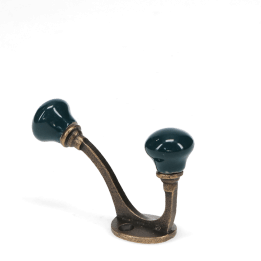 Ceramic double hook - Blue