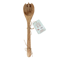 Mango wood salad server set