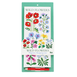 Magnetic shopping list - Wild Flowers