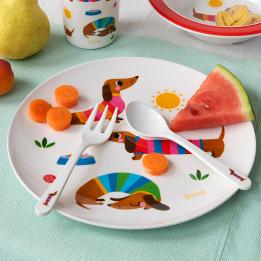 Children's melamine plate - Sausage dog