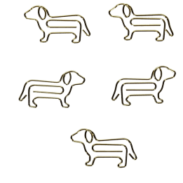Dog shaped paper clips (set of 5) - Dog Park