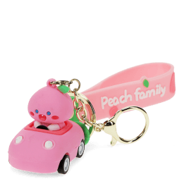 Keyring bag charm - Peach