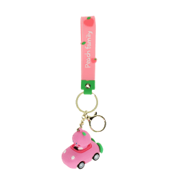 Keyring bag charm - Peach