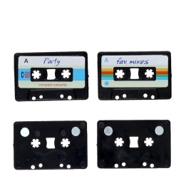 Mini music media magnets (set of 4) - Cassette