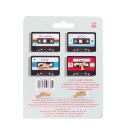 Mini music media magnets (set of 4) - Cassette