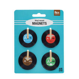Mini music media magnets (set of 4) - Vinyl record