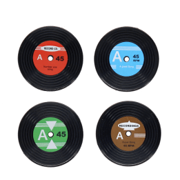 Mini music media magnets (set of 4) - Vinyl record