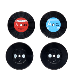 Mini music media magnets (set of 4) - Vinyl record