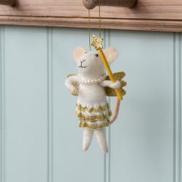 Felt mouse hanging decoration - Fairy