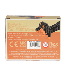 Back of the brick kit packaging, showing multilingual product descriptions and safety warnings
