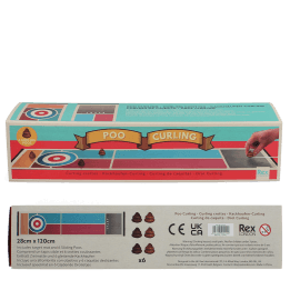 poo curling game box showing safety warning