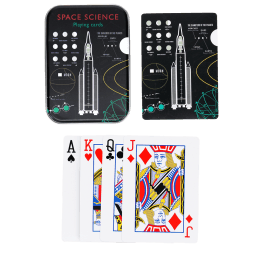 Playing cards in a tin - Space