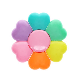 flower shaped highlighter in multicolour