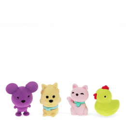 set of 4 different animal erasers 