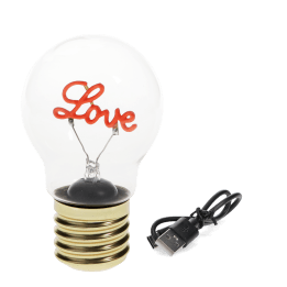 USB rechargeable light bulb lamp - Love
