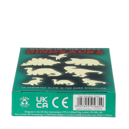 Package of 'Glow in the Dark Dinosaurs with barcode