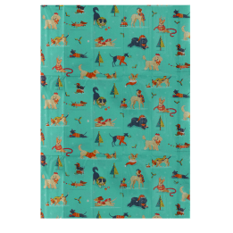 festive friends tissue paper feature illustrations of dogs in winter clothing 