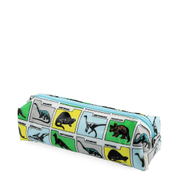 pencil case featuring various dinosaurs print 