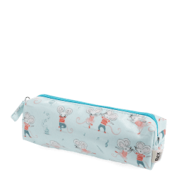 pencil case featuring dancing mouse print with zip
