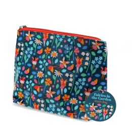 children wash bag featuring fairies and flowers print with tag