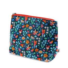 children wash bag featuring fairies and flowers print with zip
