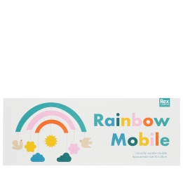 Packaging of wooden rainbow mobile