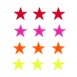 12 star-shaped bicycle spoke in different colour