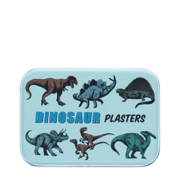 Dinosaur-themed plasters storage tin