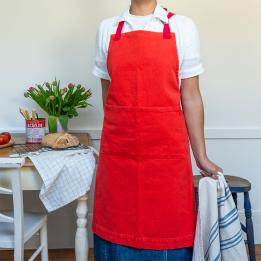 Two-tone utility apron - Red