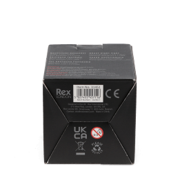 Base of ghost night light packaging box showing safety warnings and barcode