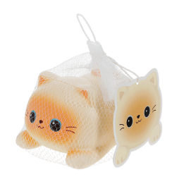 Squidgy stress cat in its packaging with tag