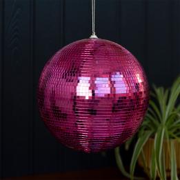 Hanging disco ball (20cm) - Pink