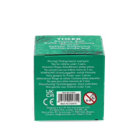 Back of bouncy ball packaging showing safety warnings.