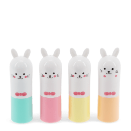 Set of four bunny-shaped highlighters in different colour.