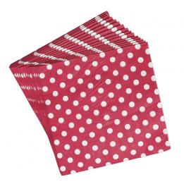 Pack Of 20 Red Spotty Paper Napkins