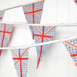 Gingham Union Jack Bunting