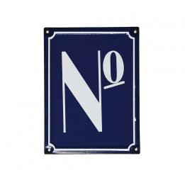 No French Blue Metal Door Sign