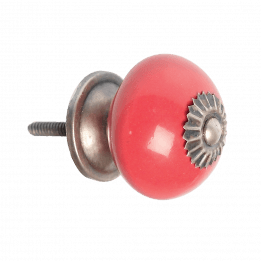 Drawer Knob Ceramic Red