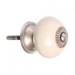 Drawer Knob Ceramic Ivory