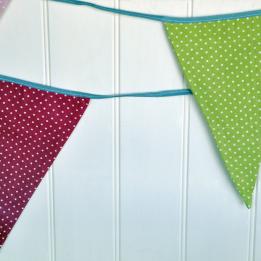 Multi Coloured Spotty Washable Cotton Bunting