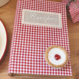 Gingham Recipe Book Storage Box