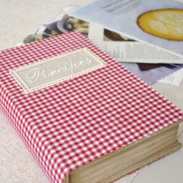 Gingham Recipe Book Storage Box